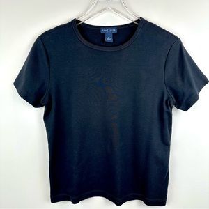 Ann Taylor Black Short Sleeve Tee